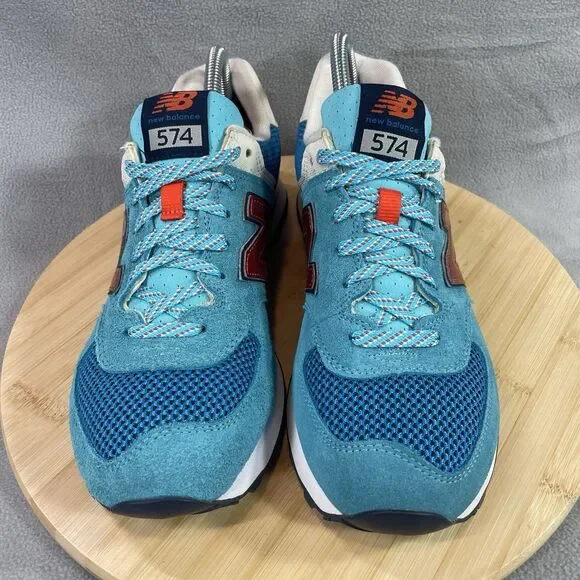 New Balance 574 Women’s Size US 10 B Blue Orange Shoe Sneaker Athletic WL574SMB - Picture 4 of 16
